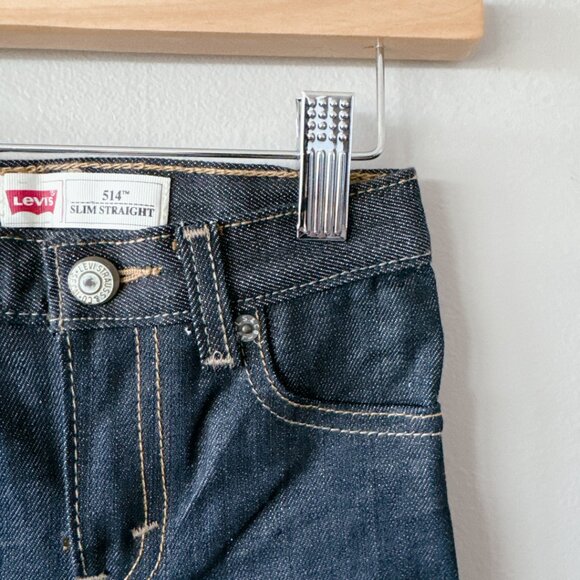 3/$15 Levi’s NWOT 514 Slim Straight jeans 12m dark wash baby pants - Picture 6 of 14